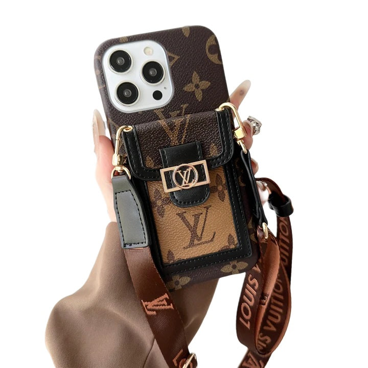 Luxury DAUPHINE LEATHER MONOGRAM CROSSBODY IPHONE CASEs mysite