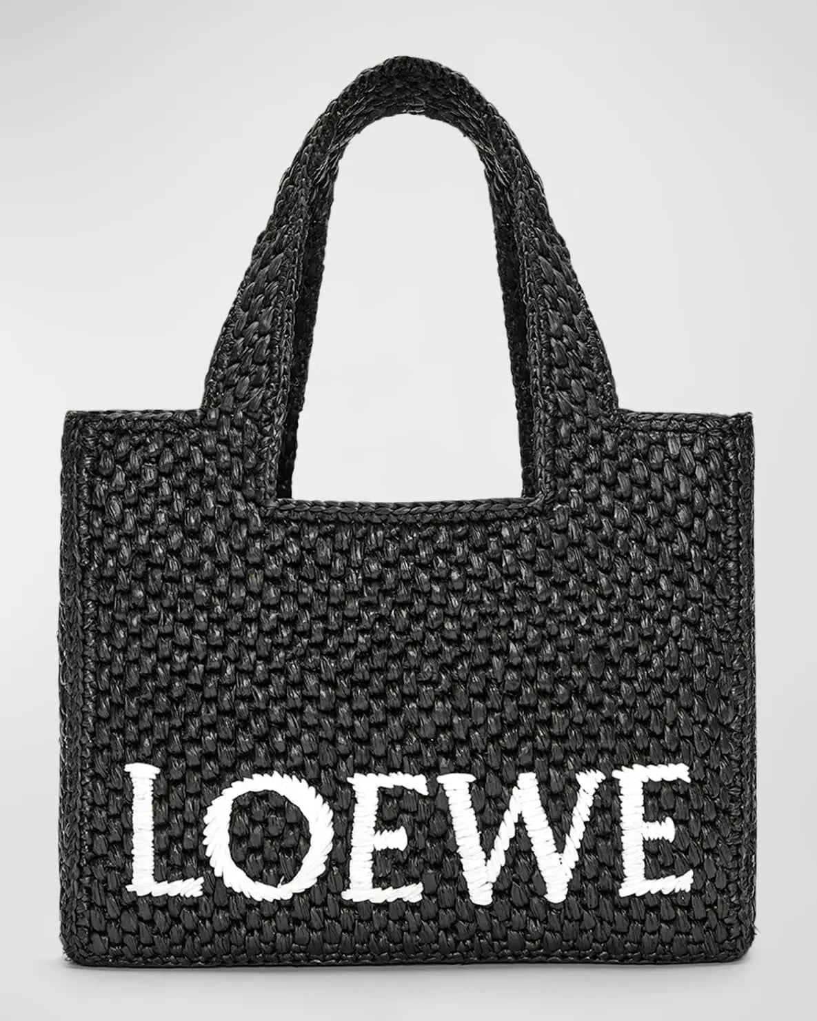 LOEWE x Paula¡¯s Ibiza Font Tote Small Bag in Raffia mysite