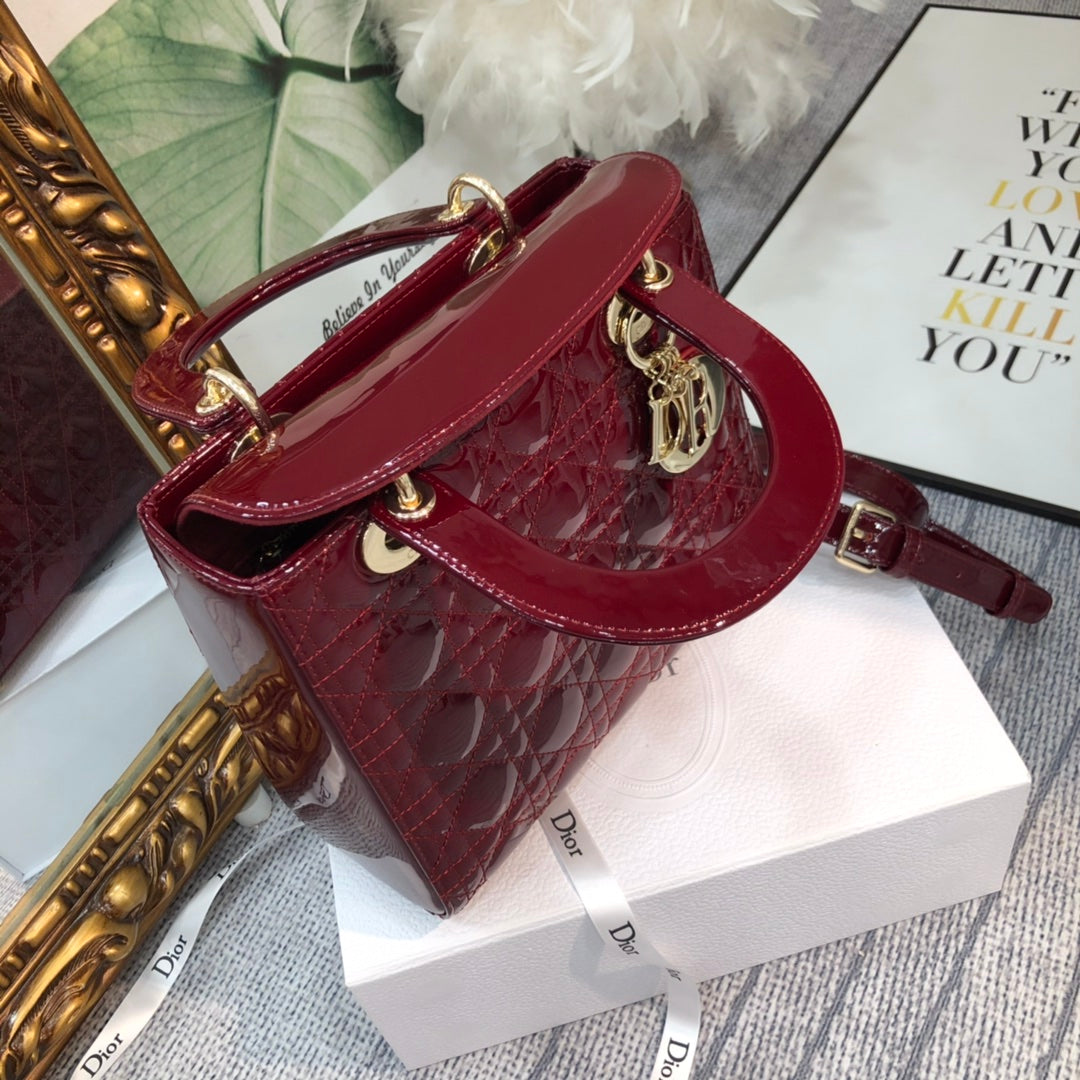 medium lady 24 wine patent calfskin mysite