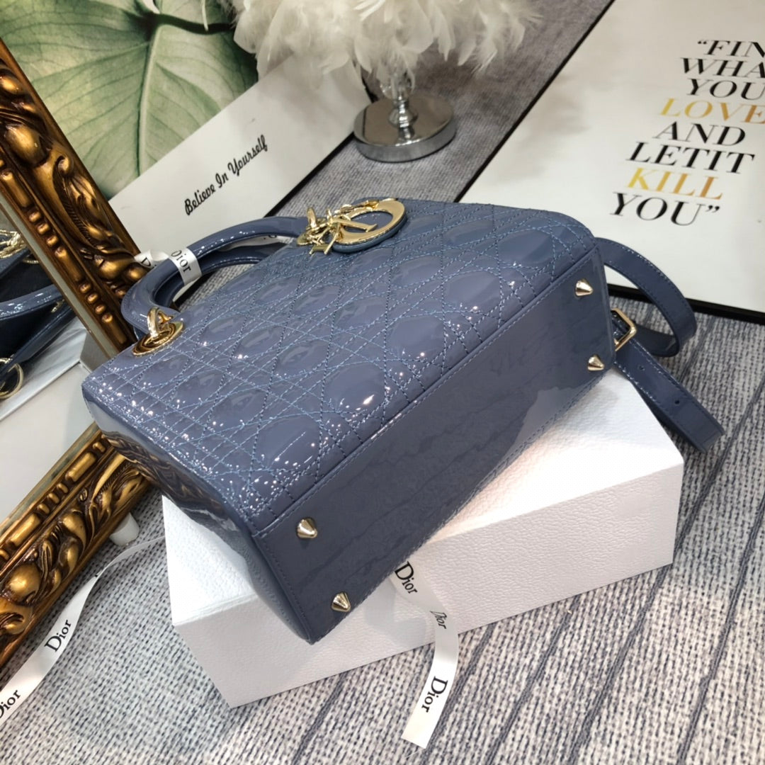 medium lady 24 raf blue patent calfskin mysite