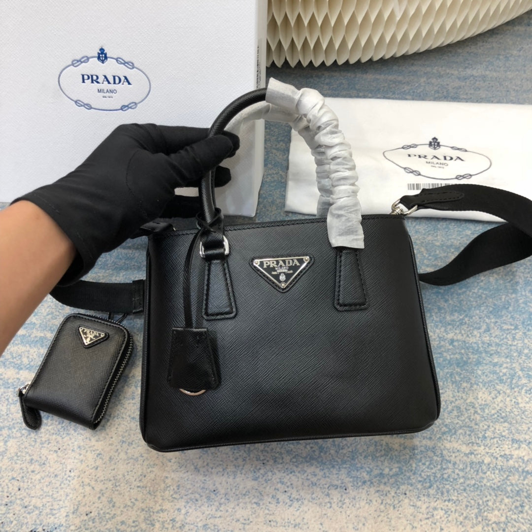 PRA MINI 23 BAG IN BLACK SAFFIANO LEATHER mysite
