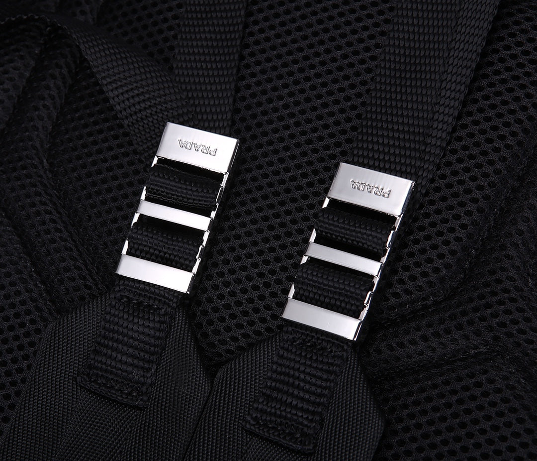 PRA BACKPACK 39 IN BLACK RE-NYLON AND SAFFIANO LEATHER mysite