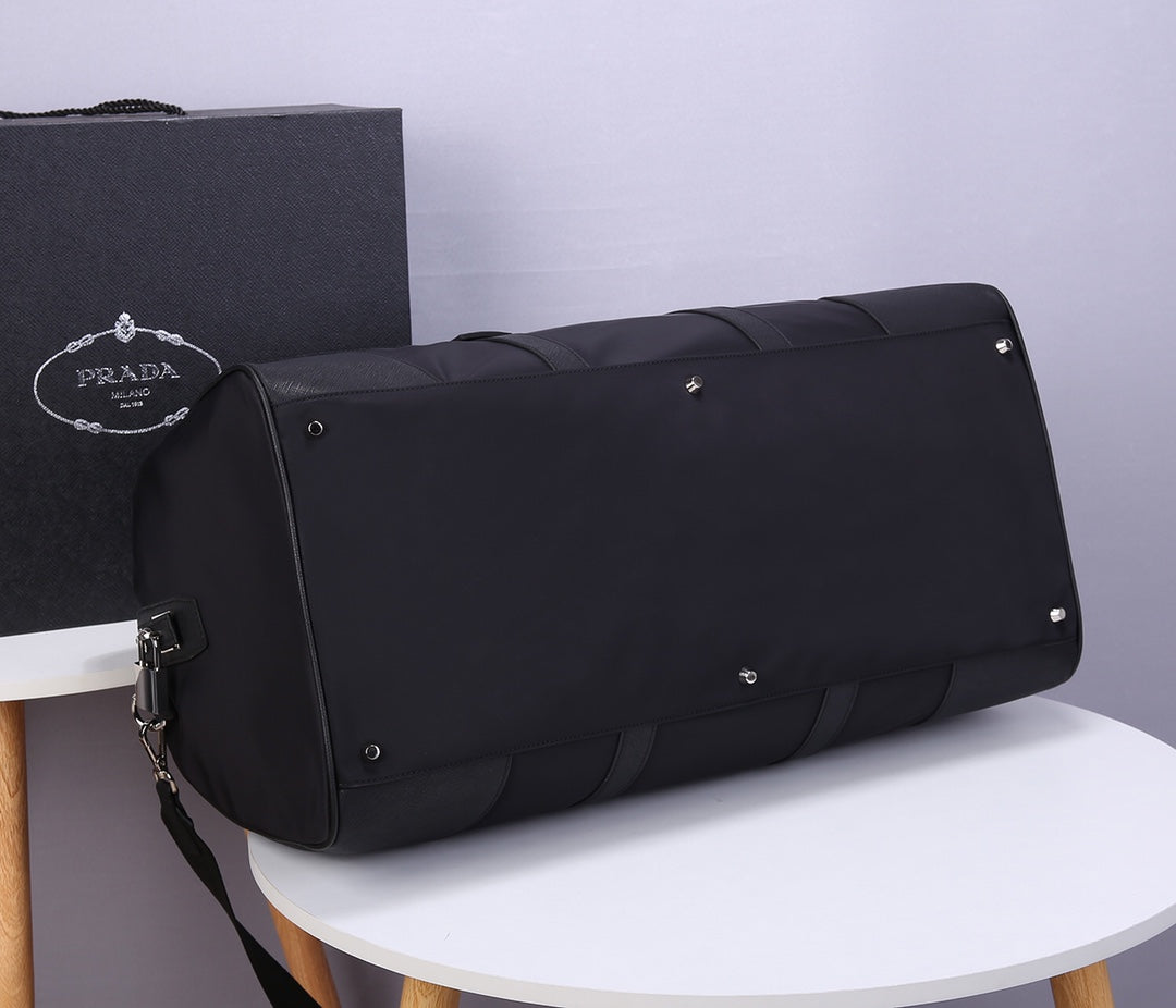 PRA 55 TRAVEL BAG IN BLACK WATERPROOF FABRIC mysite