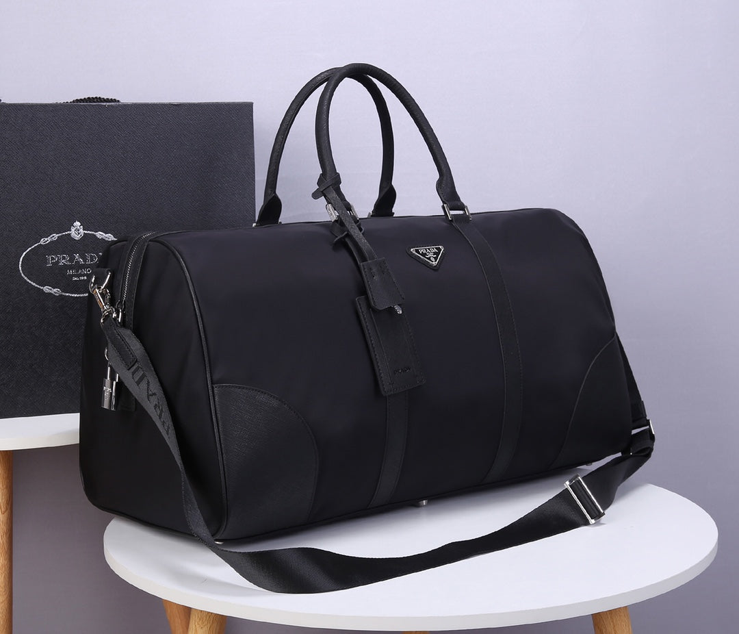 PRA 55 TRAVEL BAG IN BLACK WATERPROOF FABRIC mysite