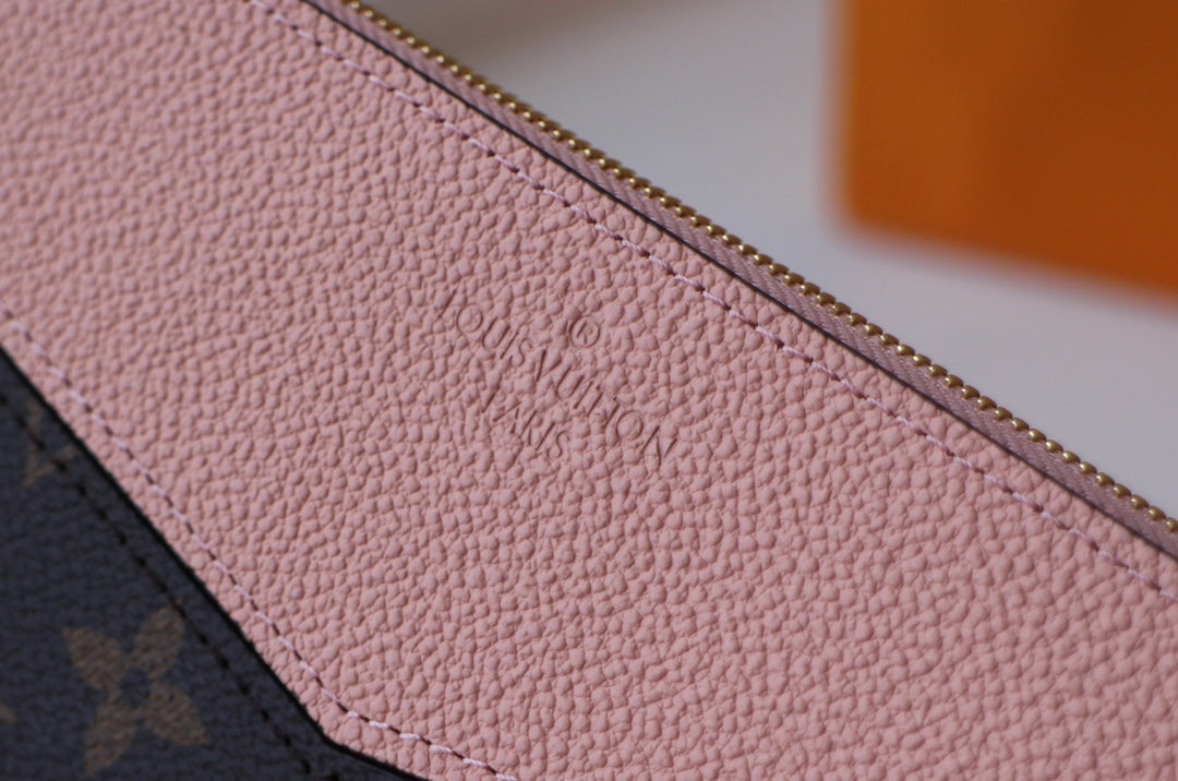 LV M62048 Daily Pouch Brown Ballet Pink Monogram Canvas & Cowhide mysite