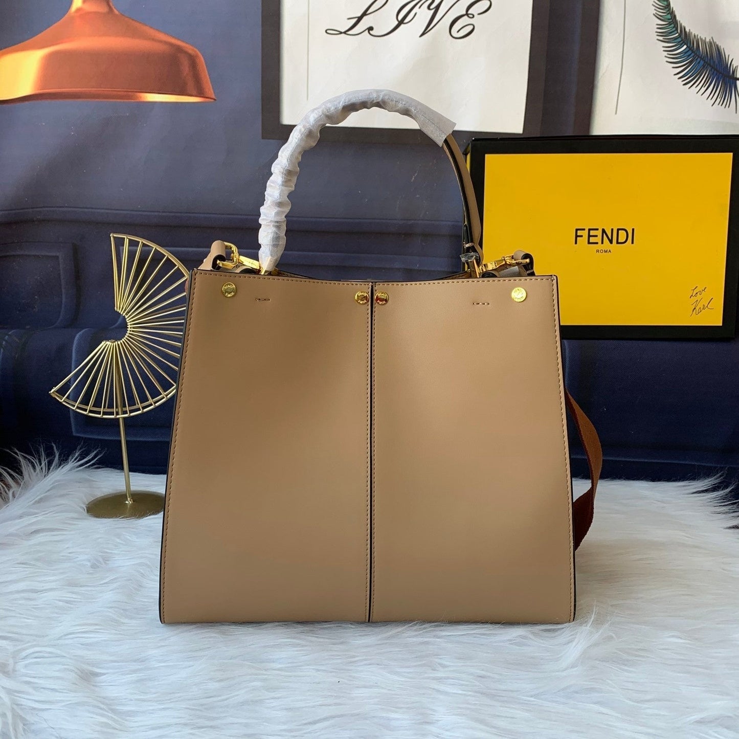 Peekaboo X-lite medium 30cm Bag light brown lambskin gold hardware mysite