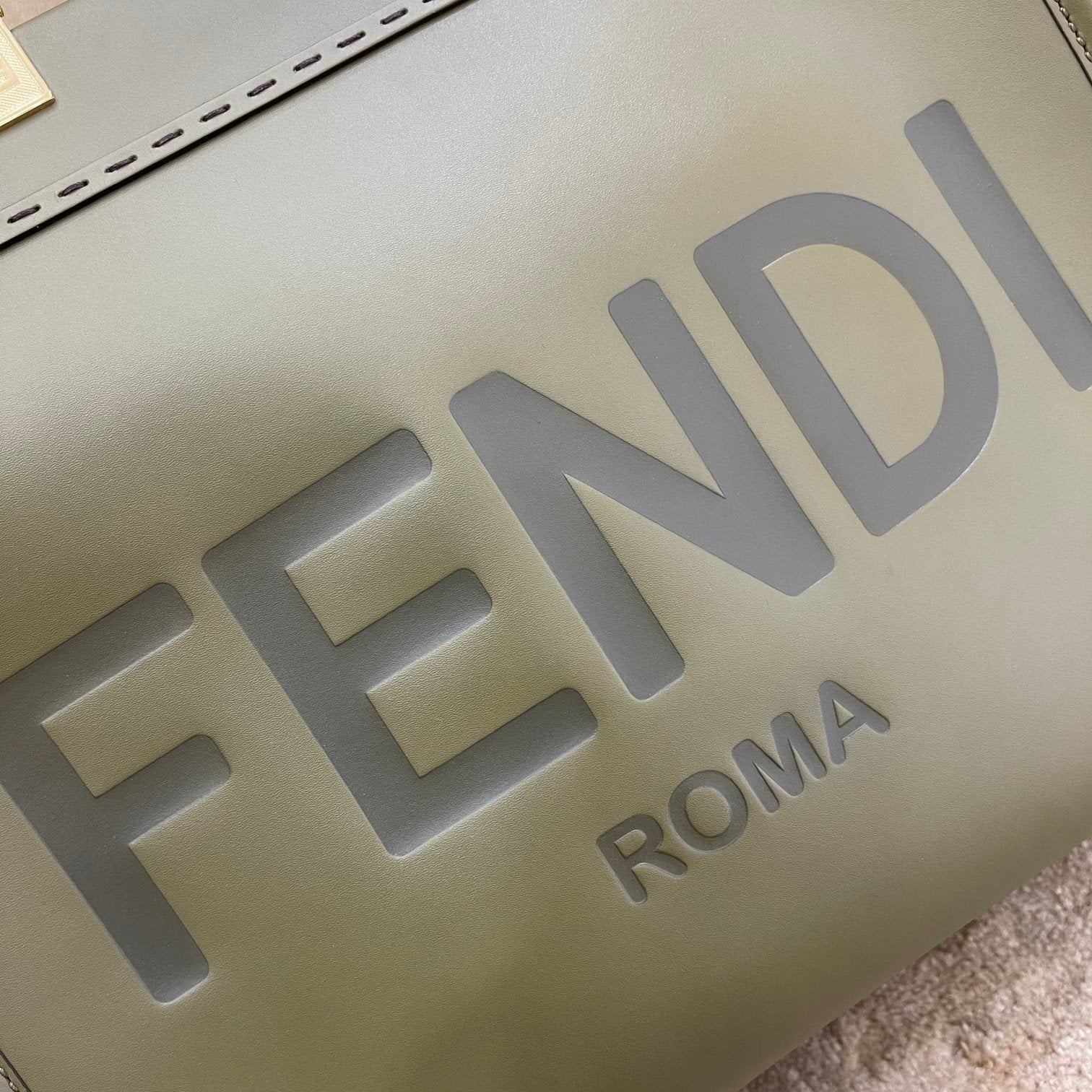 SHINE LARGE 35 TOTE IN OLIVE GREEN CALFSKIN mysite