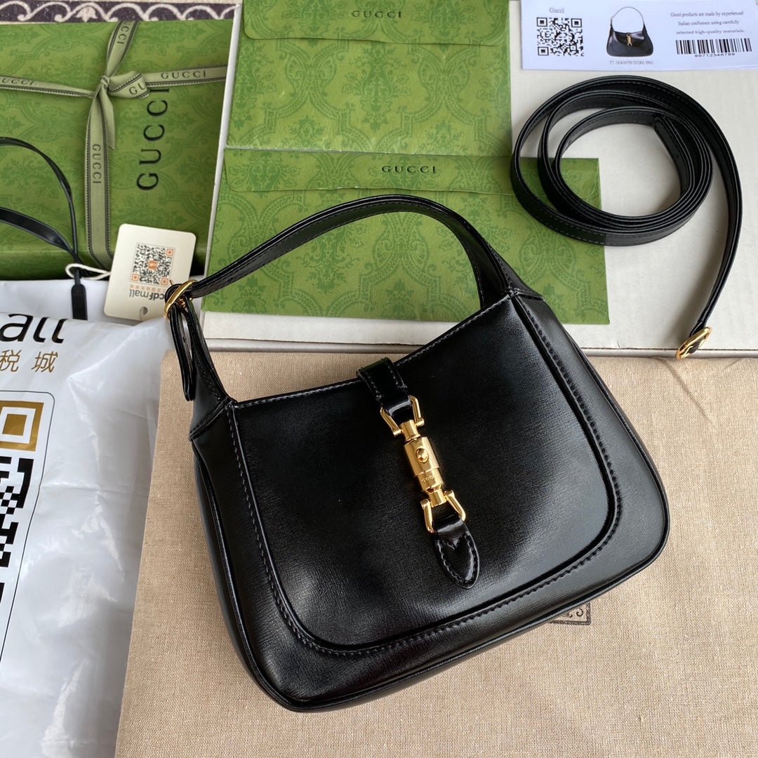 gg jackie mini 19cm black calfskin mysite