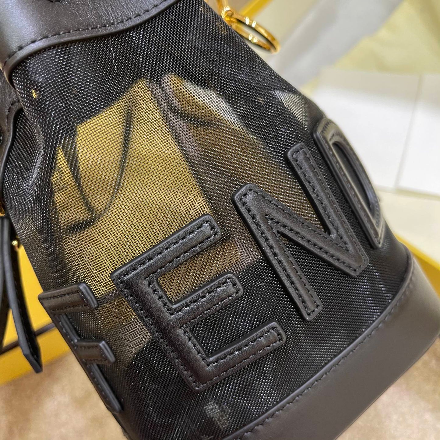 MON TRESOR 18 IN BLACK CALFSKIN AND MESH mysite