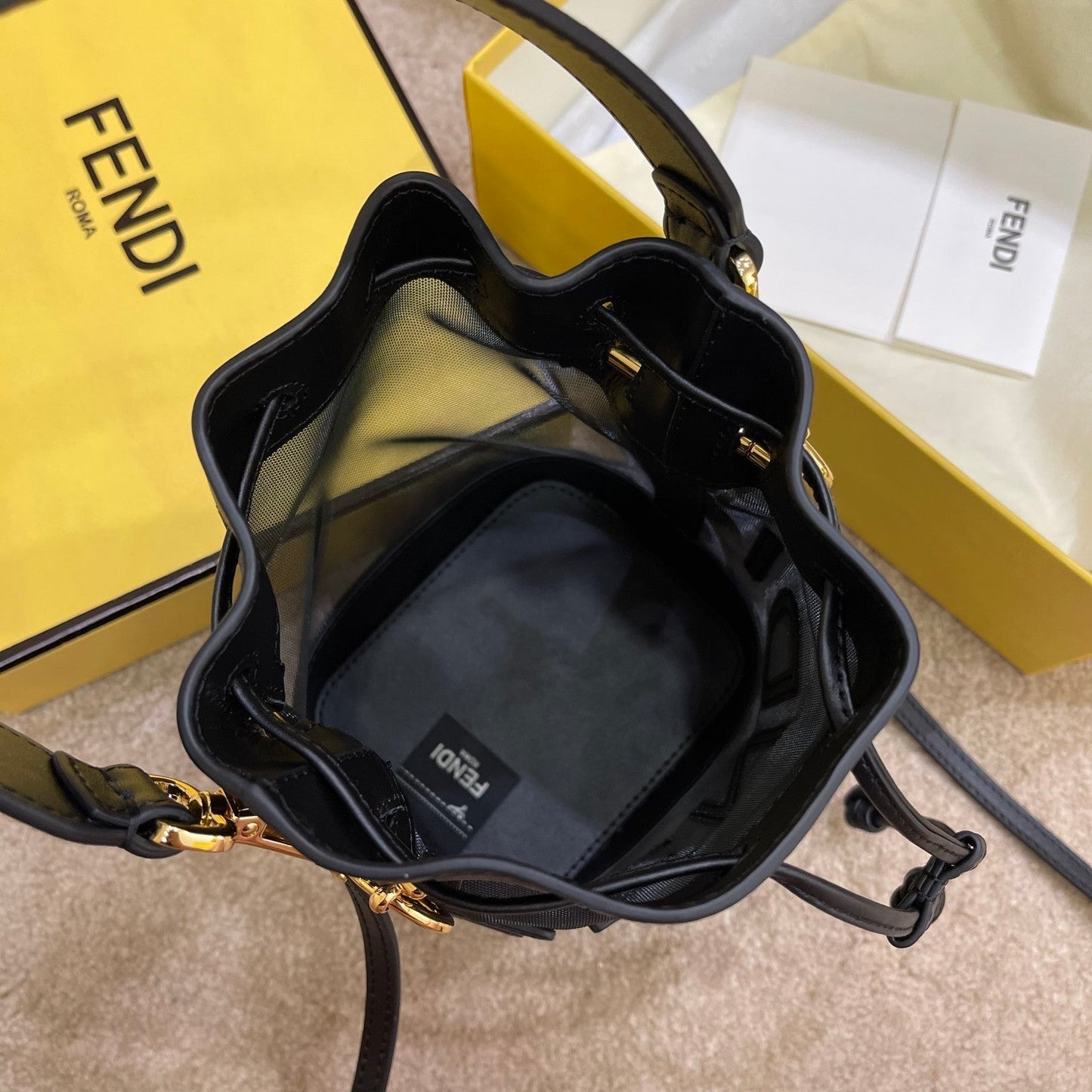 MON TRESOR 18 IN BLACK CALFSKIN AND MESH mysite