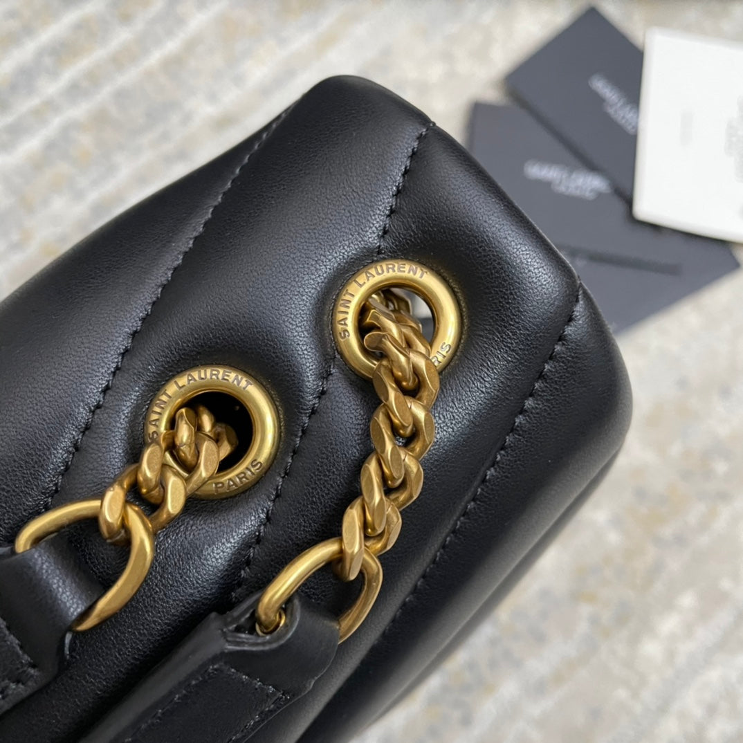 LOULOU SMALL 25 IN BLACK LAMBSKIN GOLD HARDWARE mysite