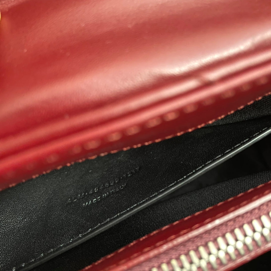 LOULOU SMALL 25 IN BURGUNDY RED LAMBSKIN SILVER HARDWARE mysite