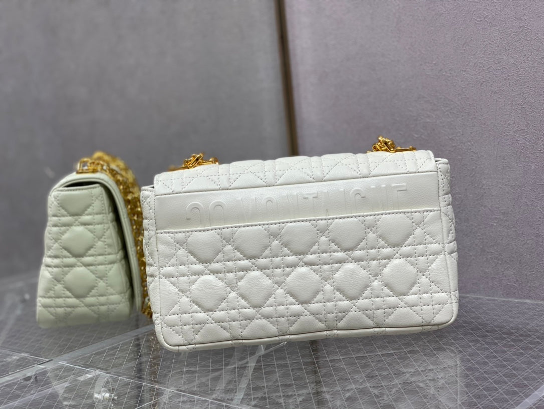 medium caro 25.5 white calfskin mysite