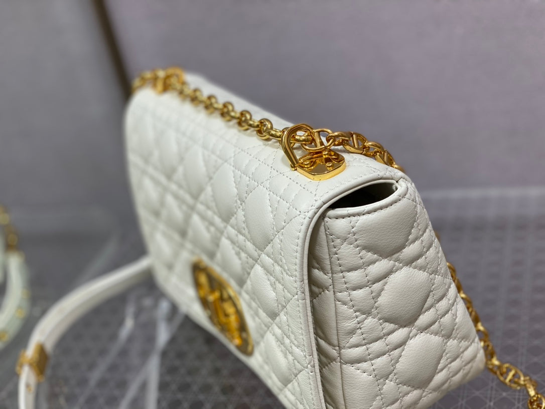 medium caro 25.5 white calfskin mysite