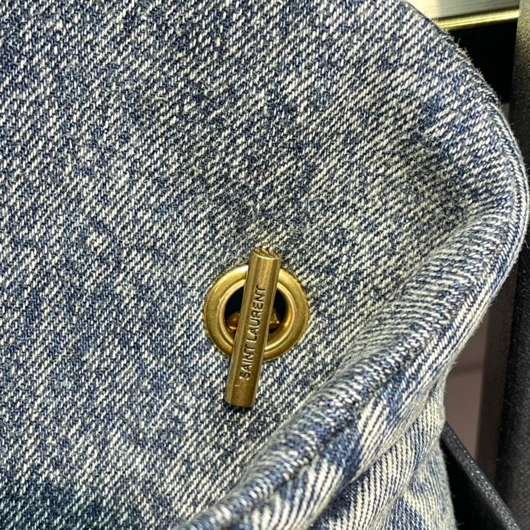 LOULOU PUFFER MINI 23 RODEO BLUE SUEDE DENIM mysite