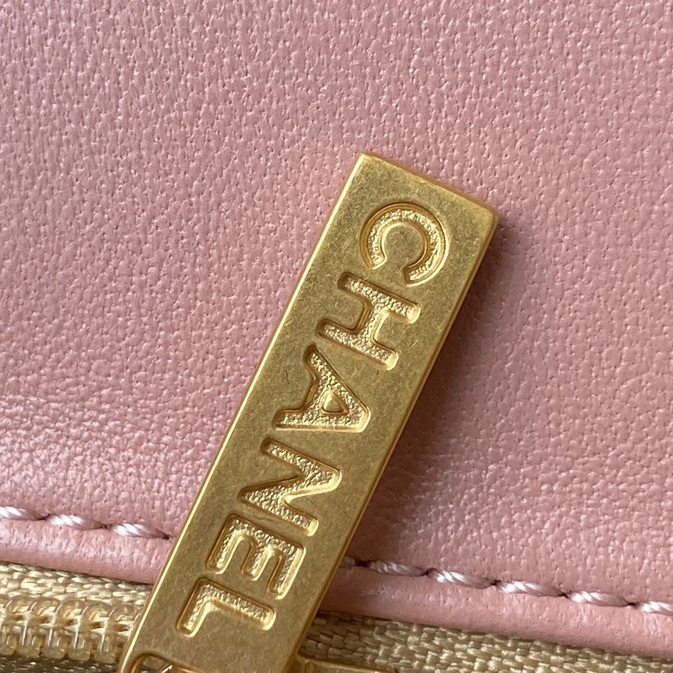 Classic Mini Flap Bag 20cm Pink Lambskin Gold Hardware mysite
