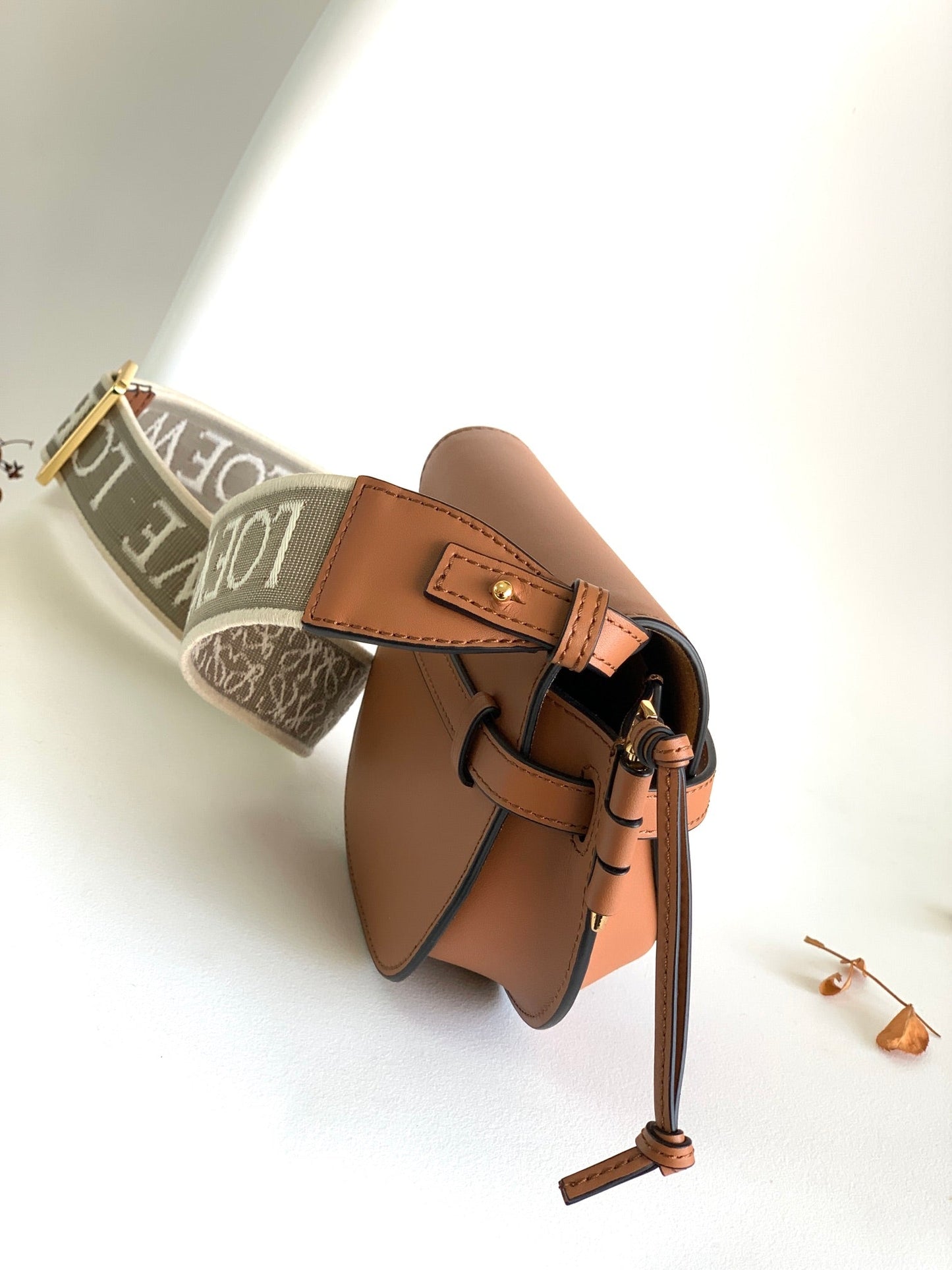 Mini Gate Dual Bag 21cm Tan Calfskin mysite