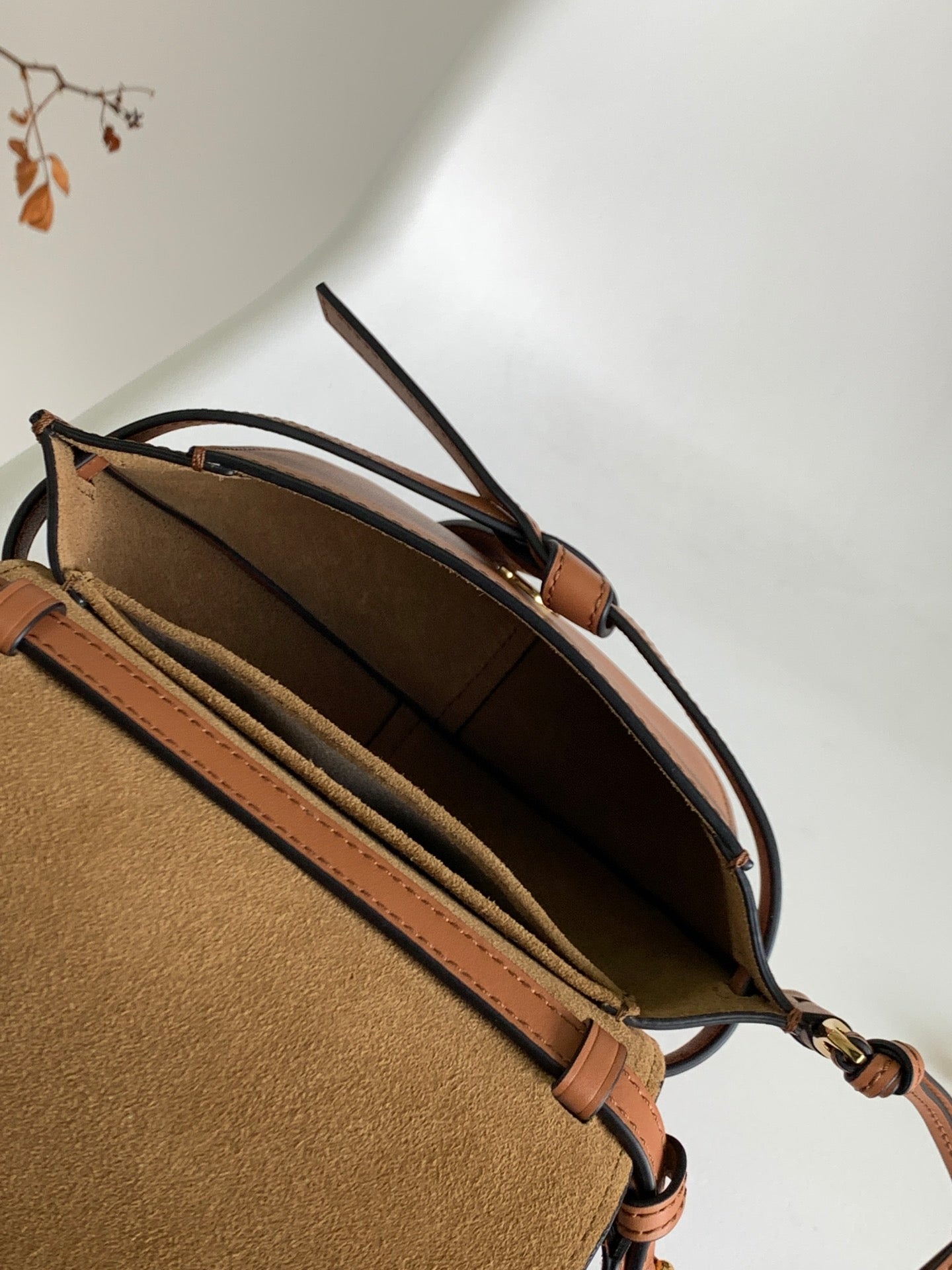 Mini Gate Dual Bag 21cm Tan Calfskin mysite