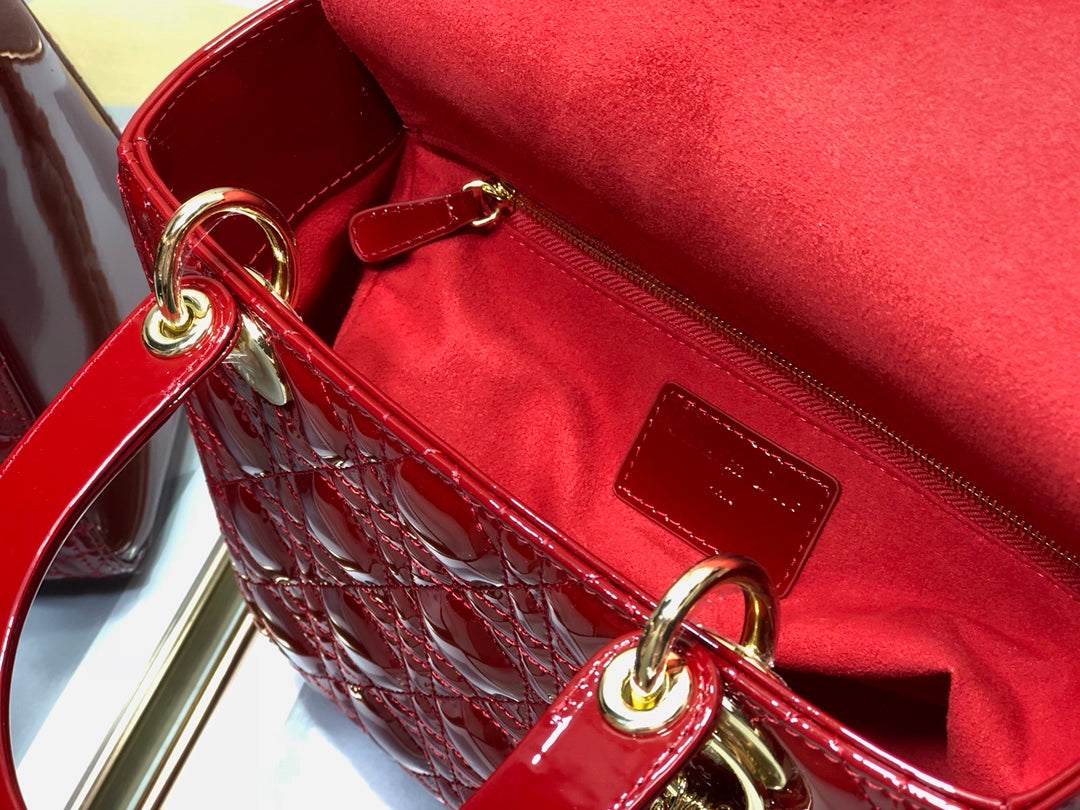 medium lady 24 dark red patent calfskin mysite