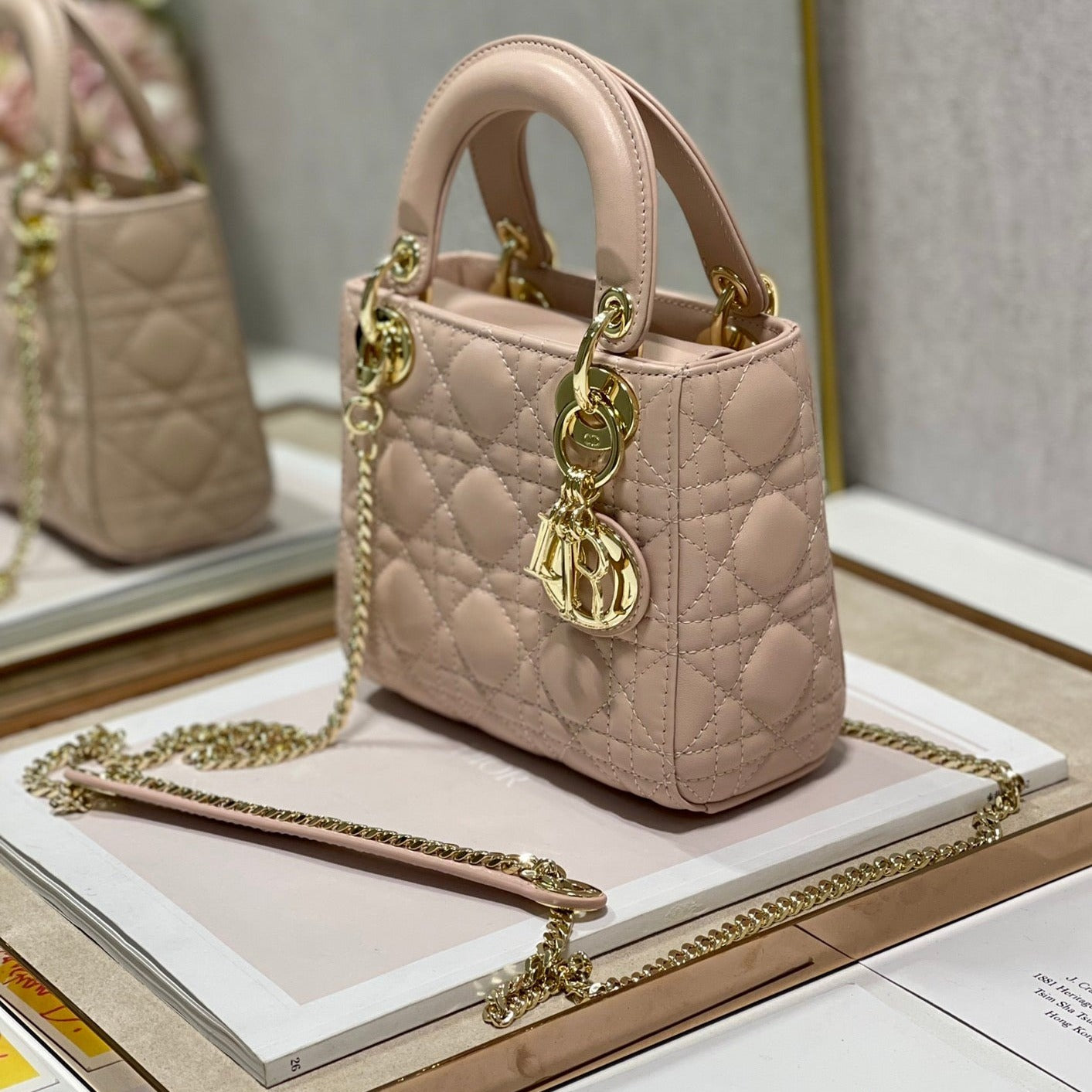 mini lady 17 power beige lambskin mysite