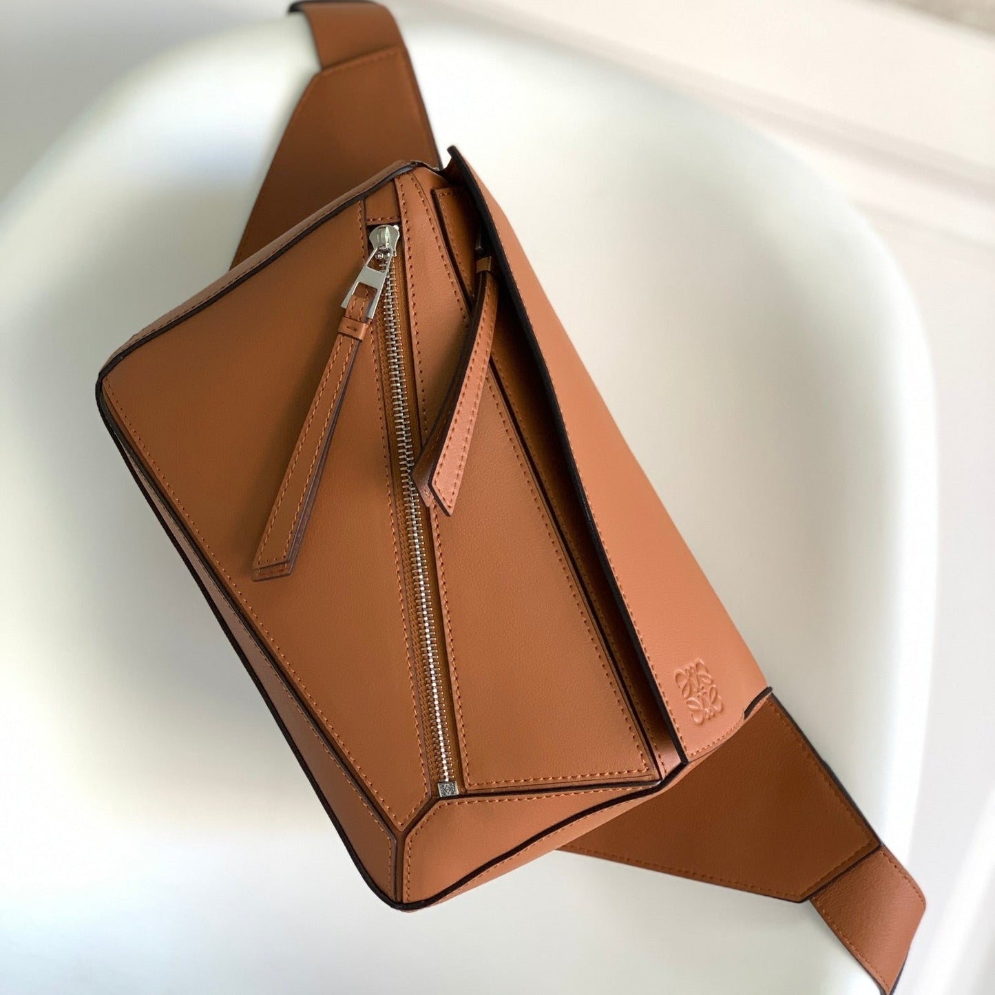 Loewe Puzzle Waist Bag 24 Brownish Orange Cowhide mysite