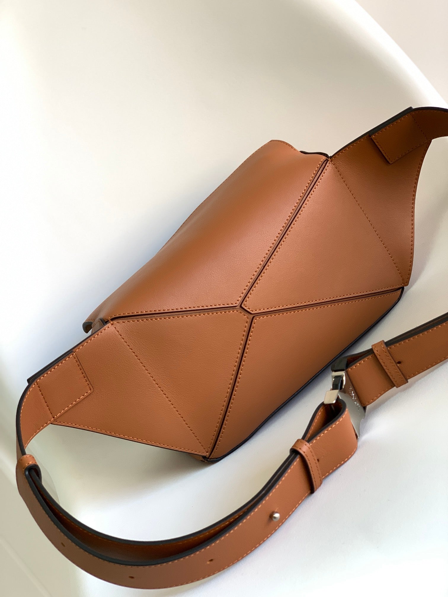 Loewe Puzzle Waist Bag 24 Brownish Orange Cowhide mysite