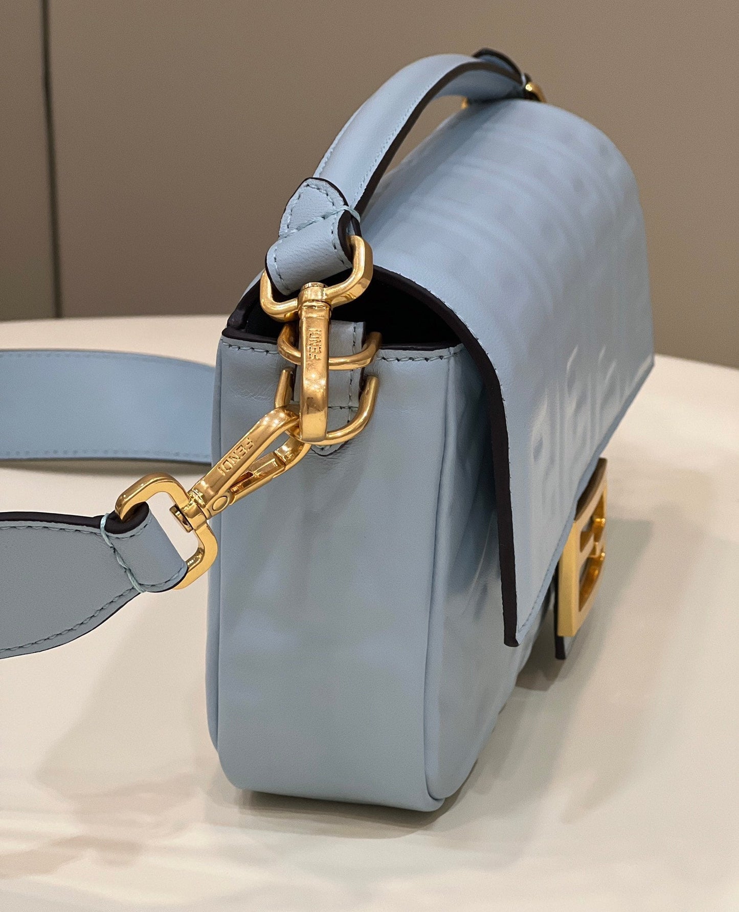 Baguette 27cm Cloud Blue Lambskin Gold Hardware mysite