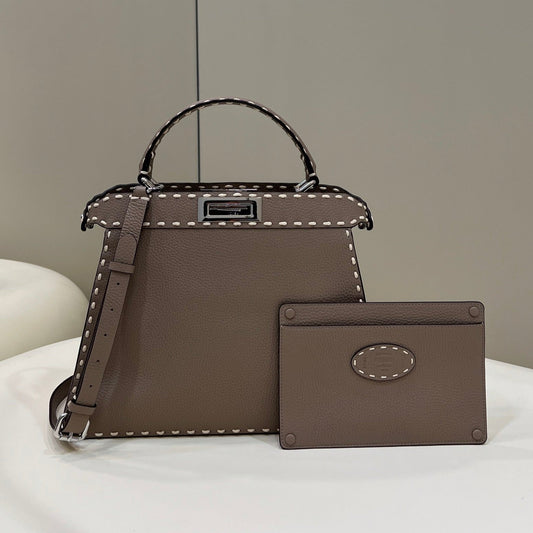 PEEKABOO ISEEU 33 IN TOBACCO BROWN GRAINED CALFSKIN SILVER HARDWARE mysite