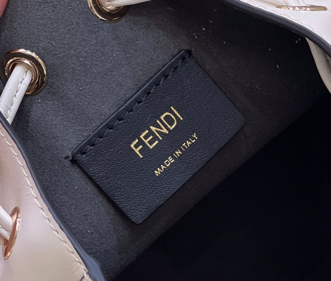 MON TRESOR MINI 18 BAG IN WHITE CALFSKIN FF WITH GOLD HARDWARE mysite