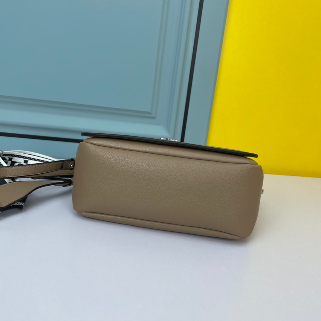 PRA 24 BAG WITH STRAP IN TAN BROWN CALFSKIN mysite