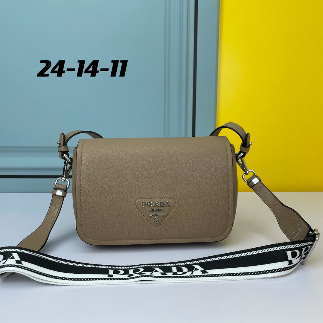 PRA 24 BAG WITH STRAP IN TAN BROWN CALFSKIN mysite