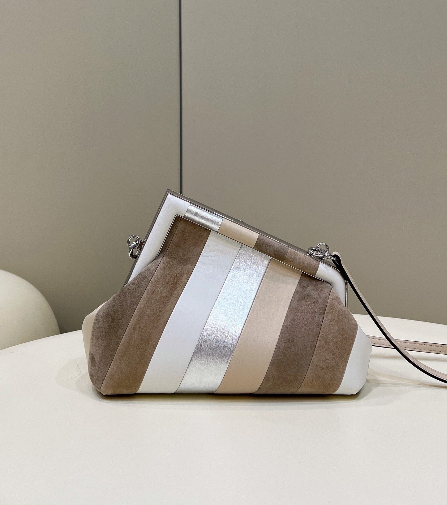FENDI FIRST SMALL 26 IN COLORFUL SUEDE AND CALFSKIN WITH SILVER HARDWARE mysite
