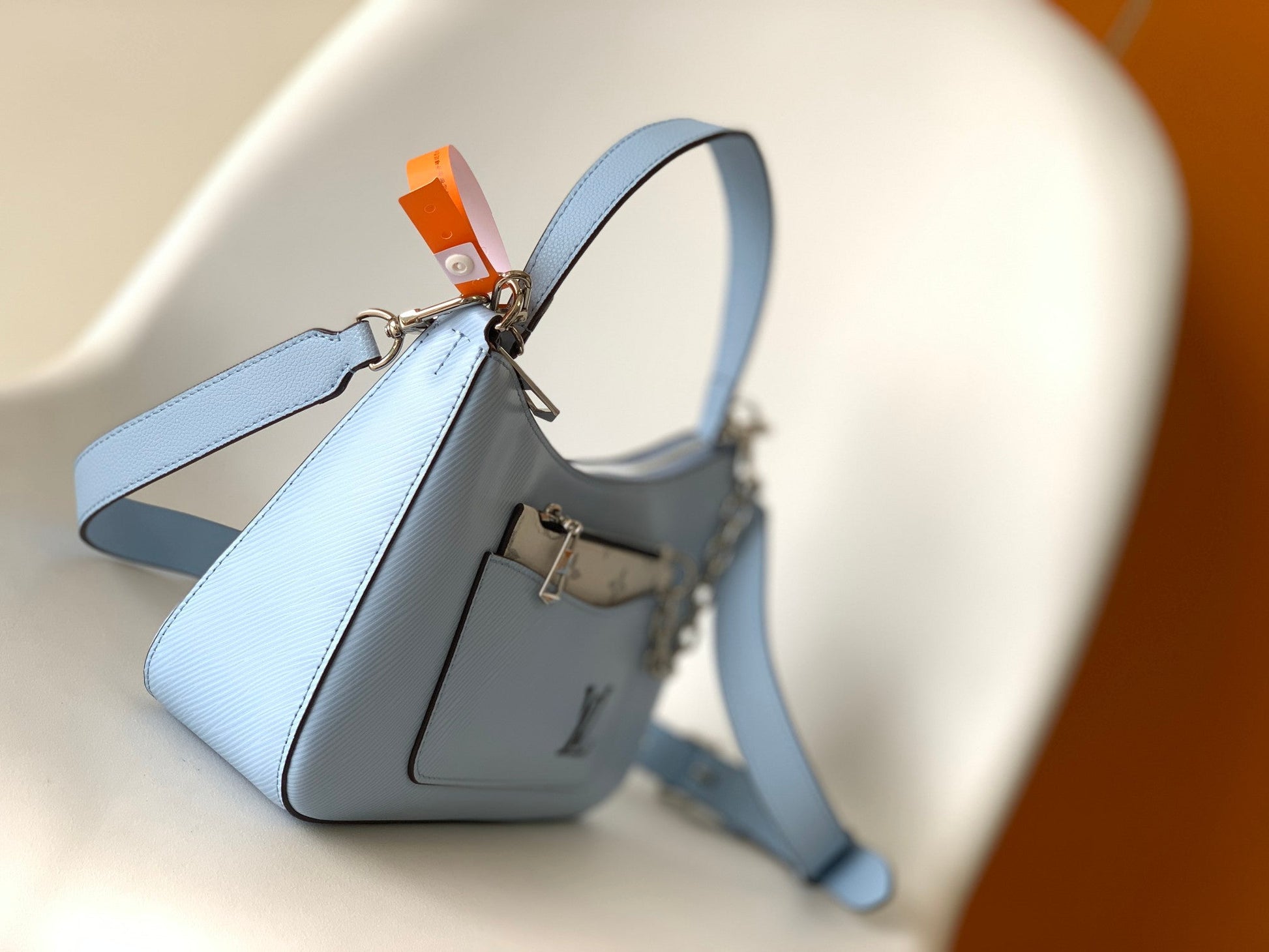 LV Marelle 25cm Blue Epi Grain Cowhide Metal HW mysite