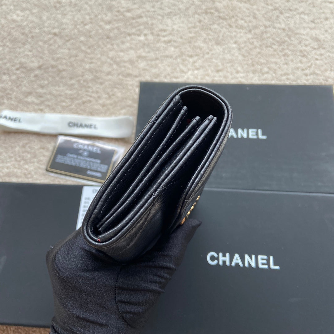 CC 19 Long Wallet 19cm Black Calfskin mysite