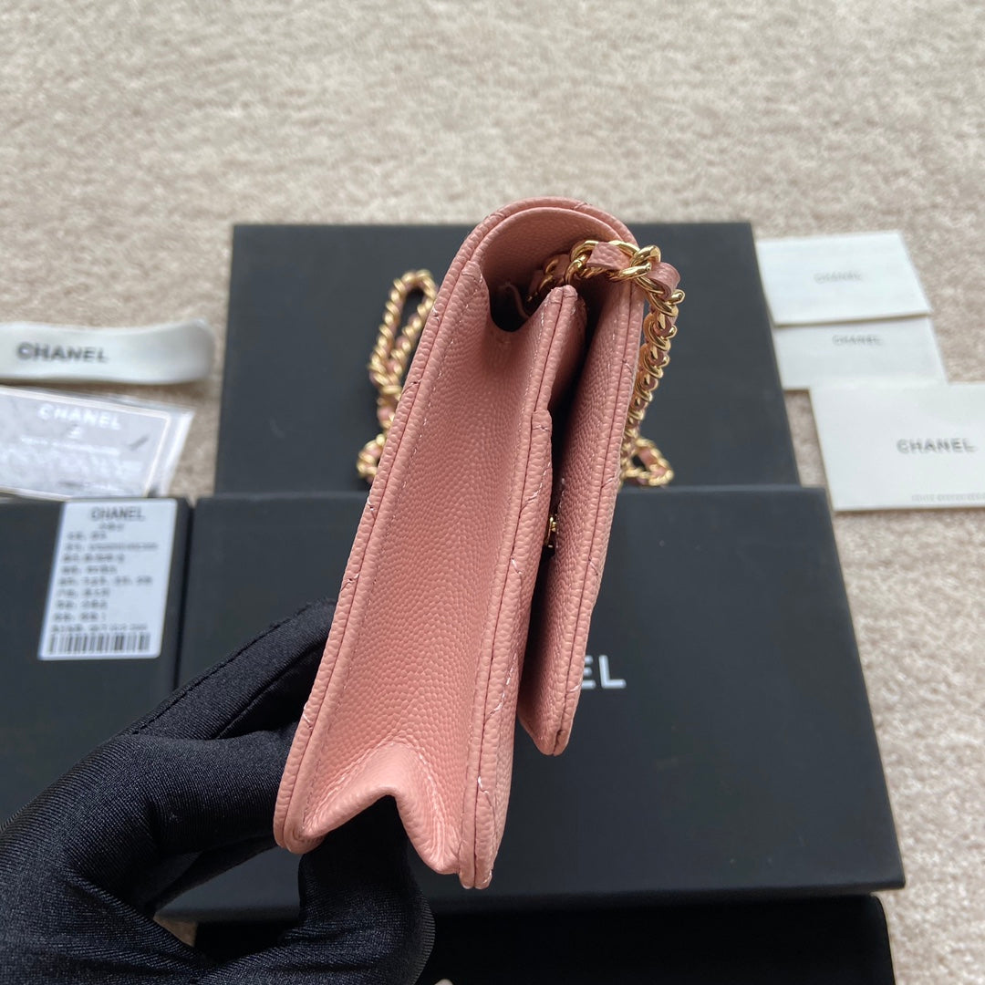 CC Woc 20cm Pink Grained Calfskin Gold Hardware mysite