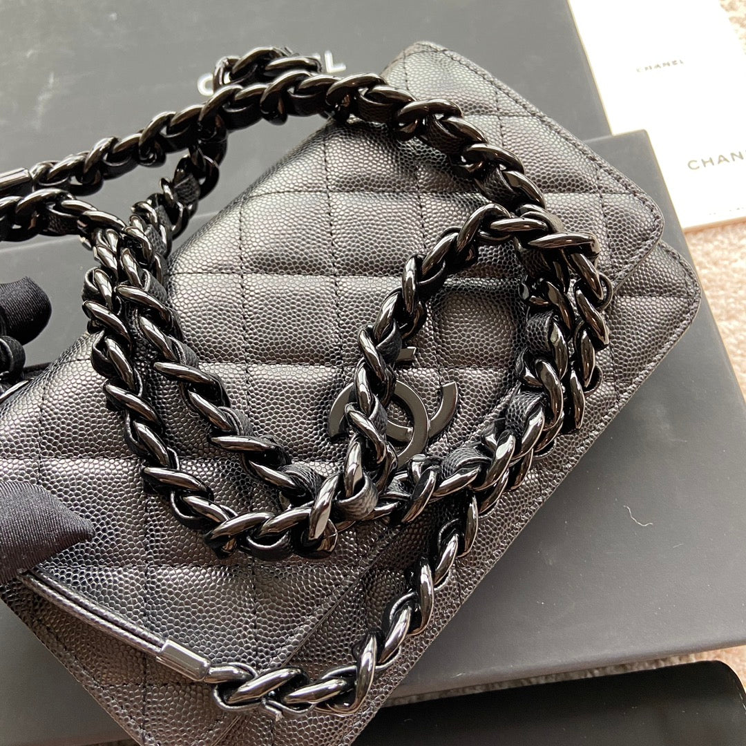 CC Classic Woc 20cm All Black Grained Calfskin mysite