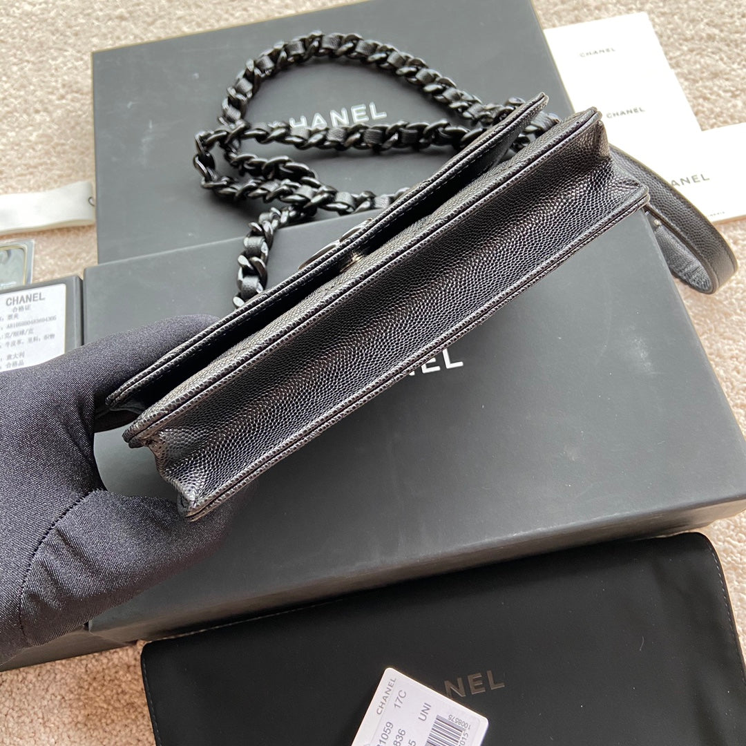 CC Classic Woc 20cm All Black Grained Calfskin mysite