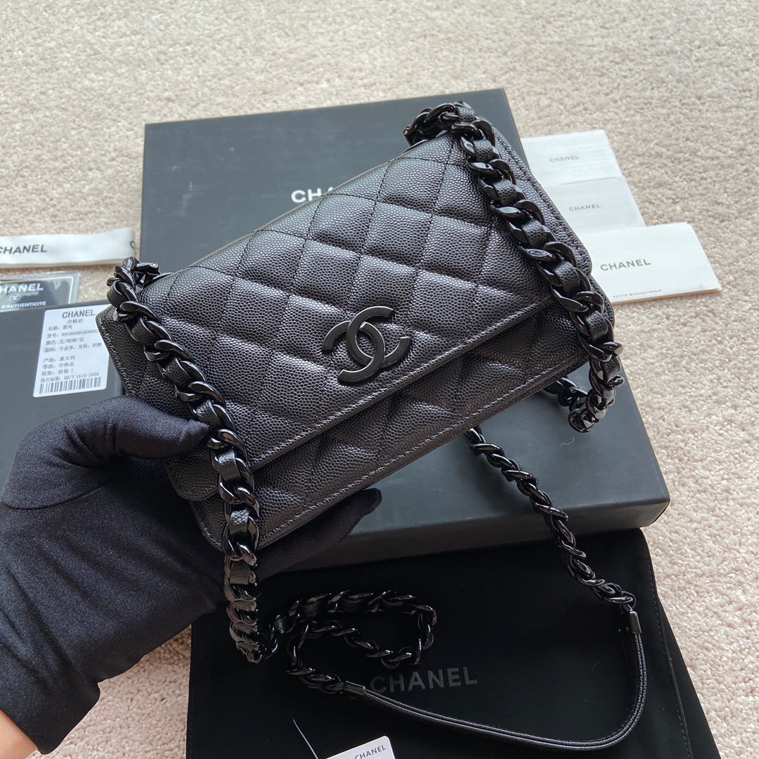CC Classic Woc 20cm All Black Grained Calfskin mysite