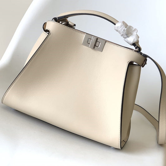 Peekaboo ISeeU Small 27cm Bag ivory lambskin gold hardware mysite