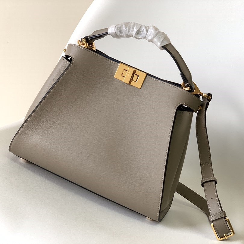Peekaboo ISeeU Small 27cm Bag brown lambskin gold hardware mysite