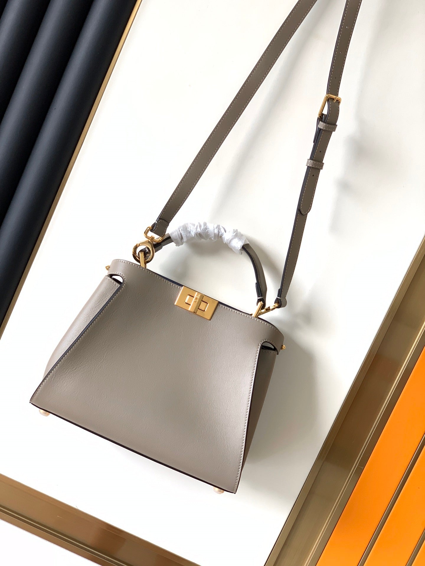 Peekaboo ISeeU Small 27cm Bag brown lambskin gold hardware mysite