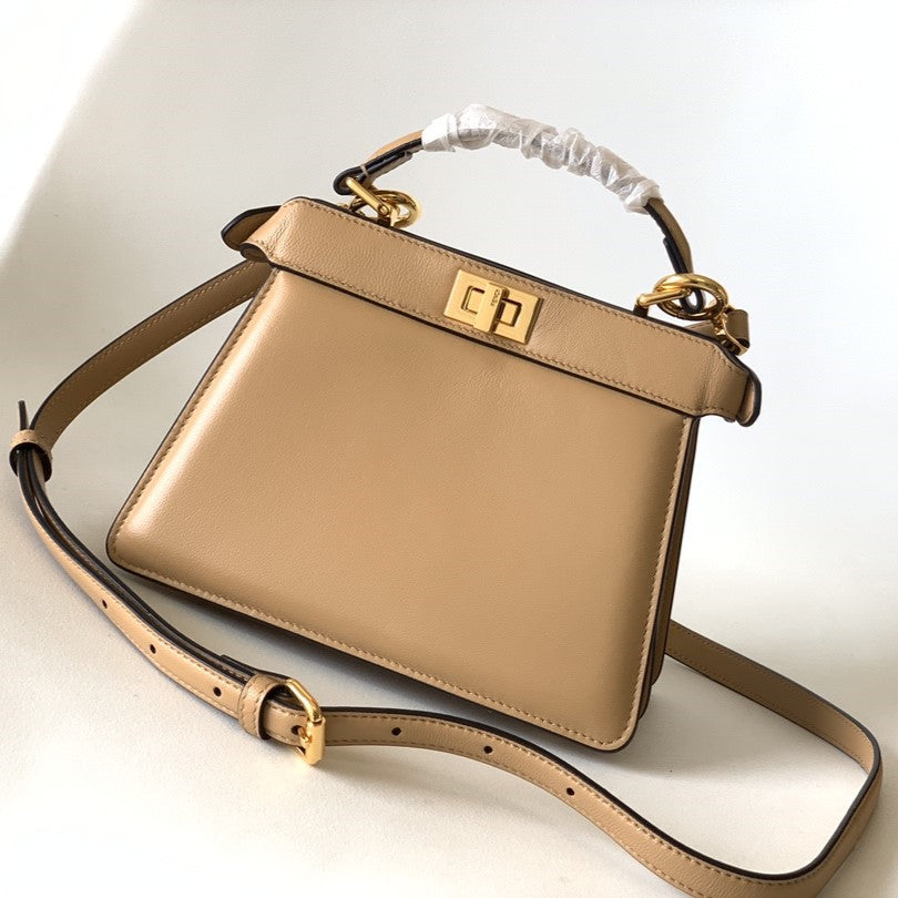 Peekaboo ISeeU Petite 20 Bag Light Brown Lambskin Ghw mysite