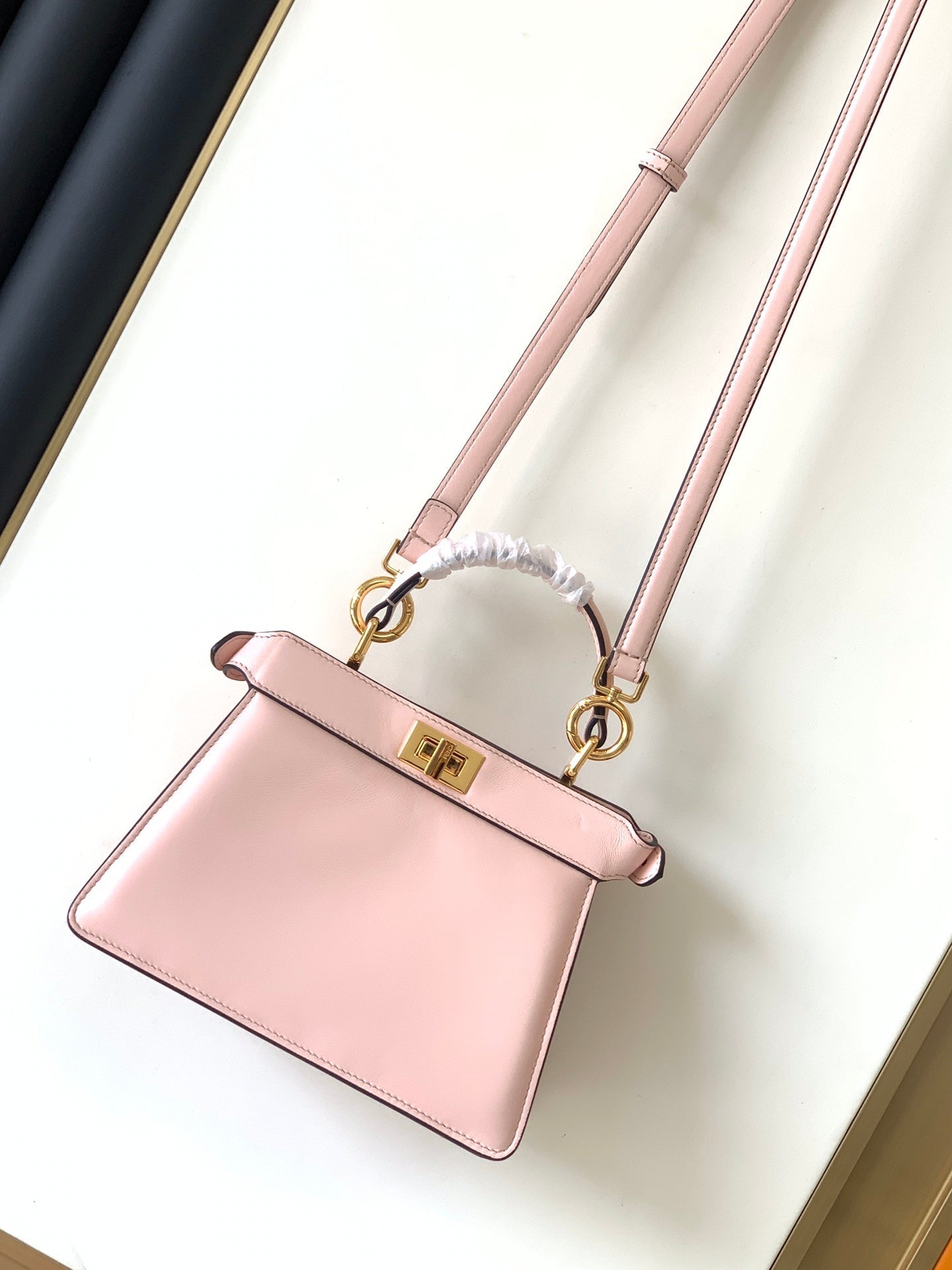 Peekaboo ISeeU Petite 20 Bag Pink Lambskin Ghw mysite