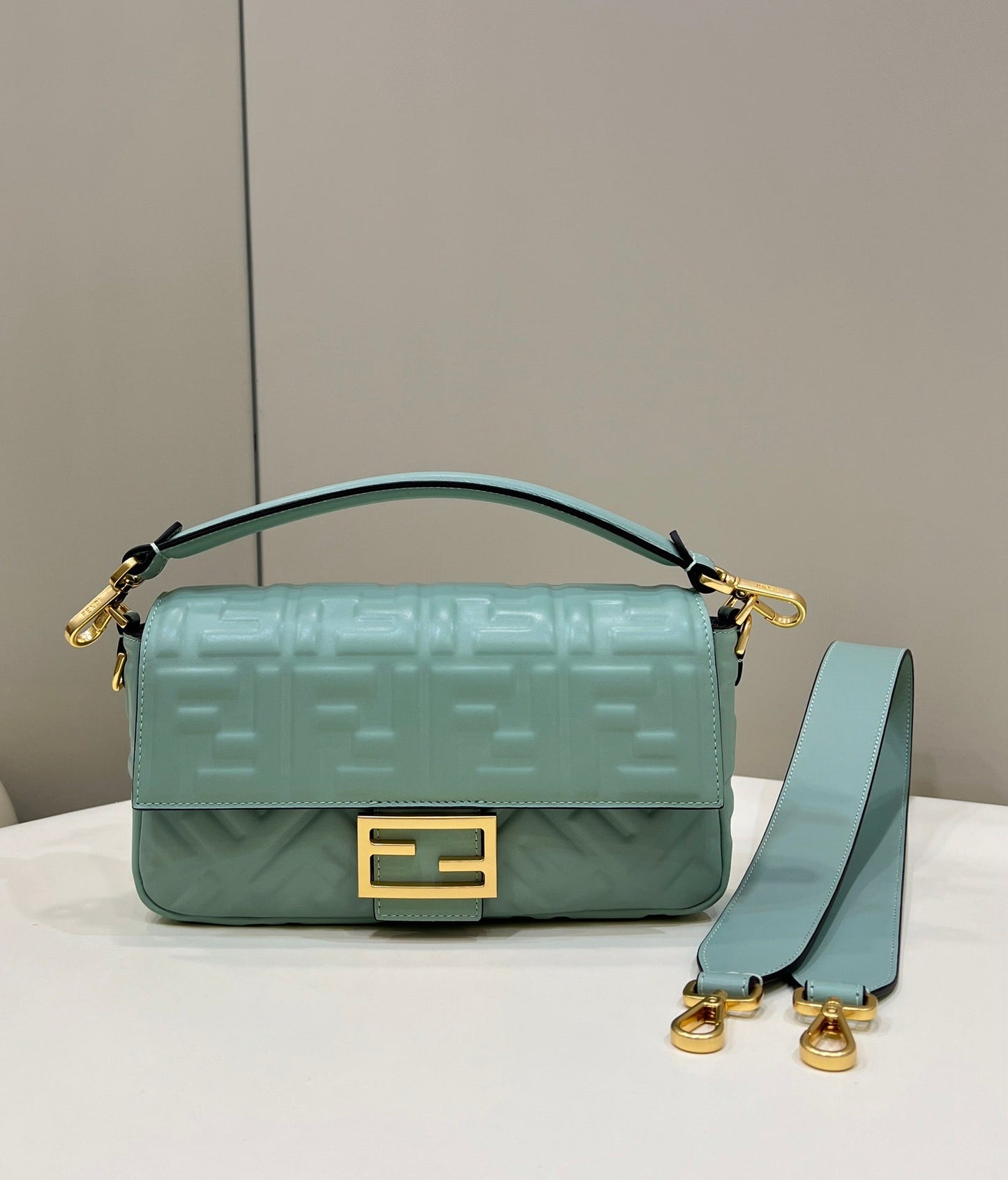 Baguette 27cm Powder Blue Lambskin Gold Hardware mysite