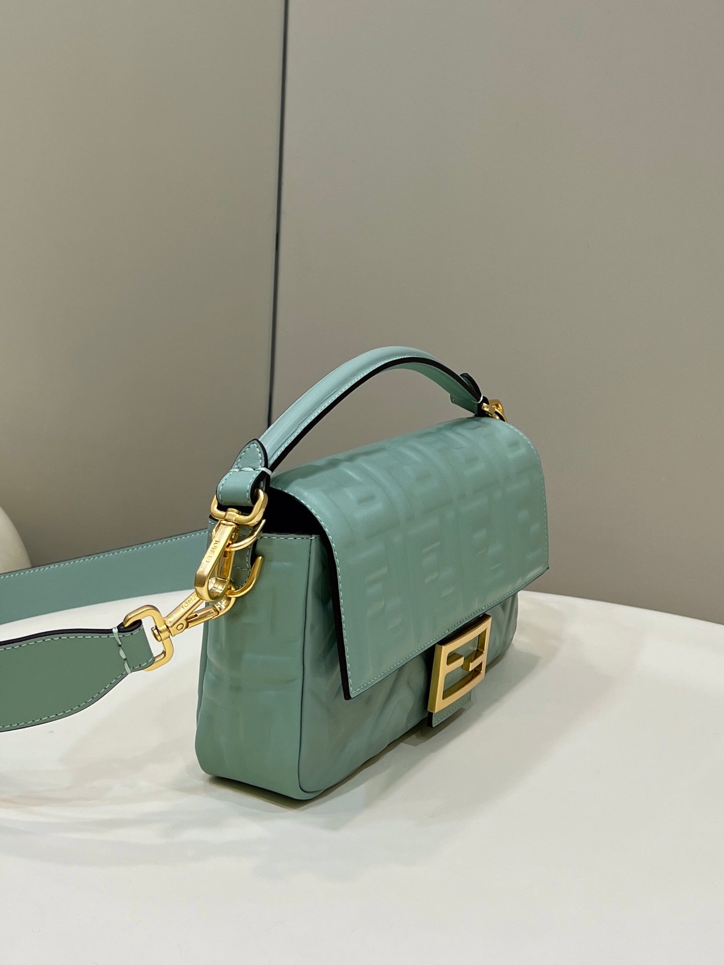 Baguette 27cm Powder Blue Lambskin Gold Hardware mysite
