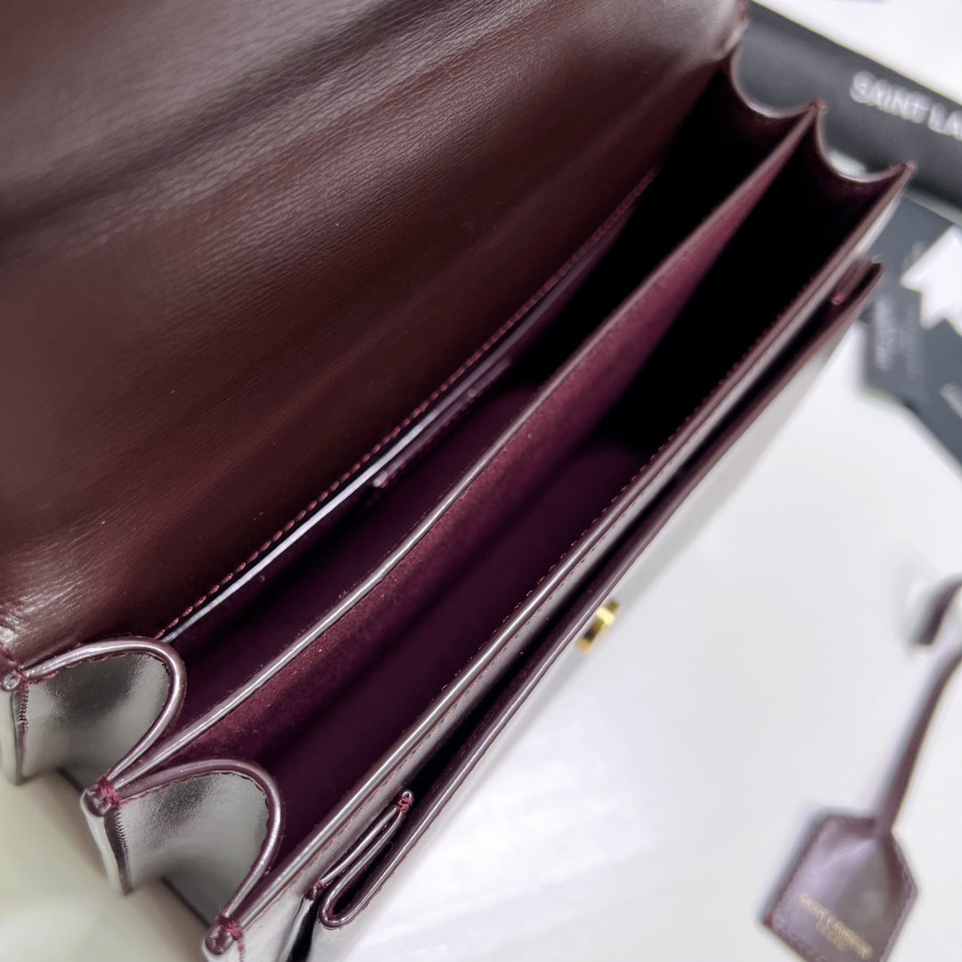 SUNSET MEDIUM 22 IN MAROON CALFSKIN GOLD HARDWARE mysite