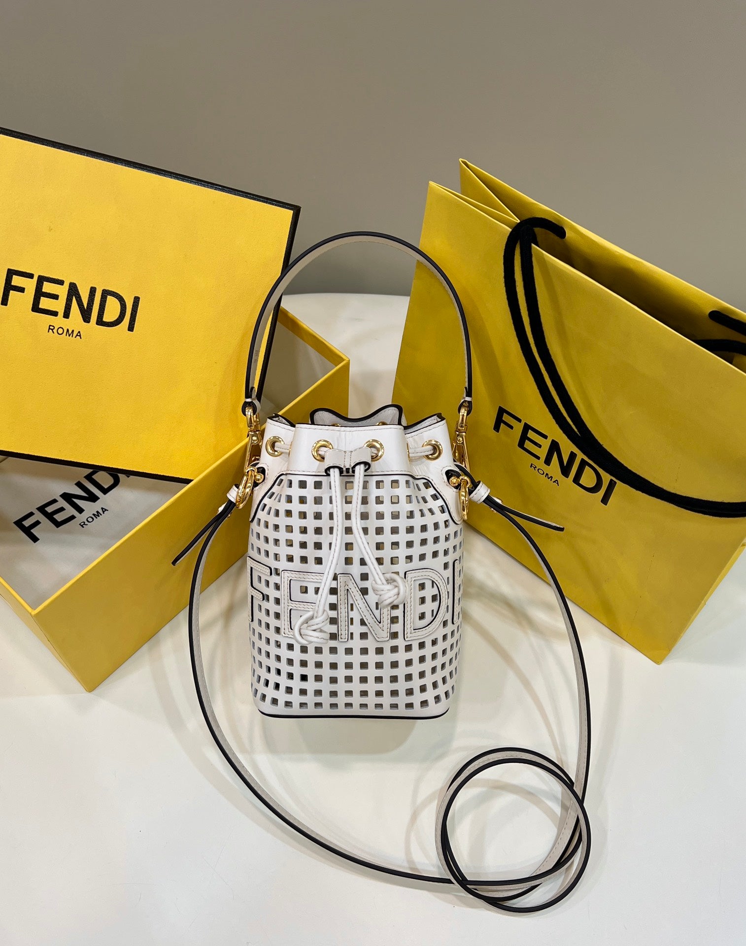MON TRESOR 19 IN WHITE PERFORATED CALFSKIN mysite