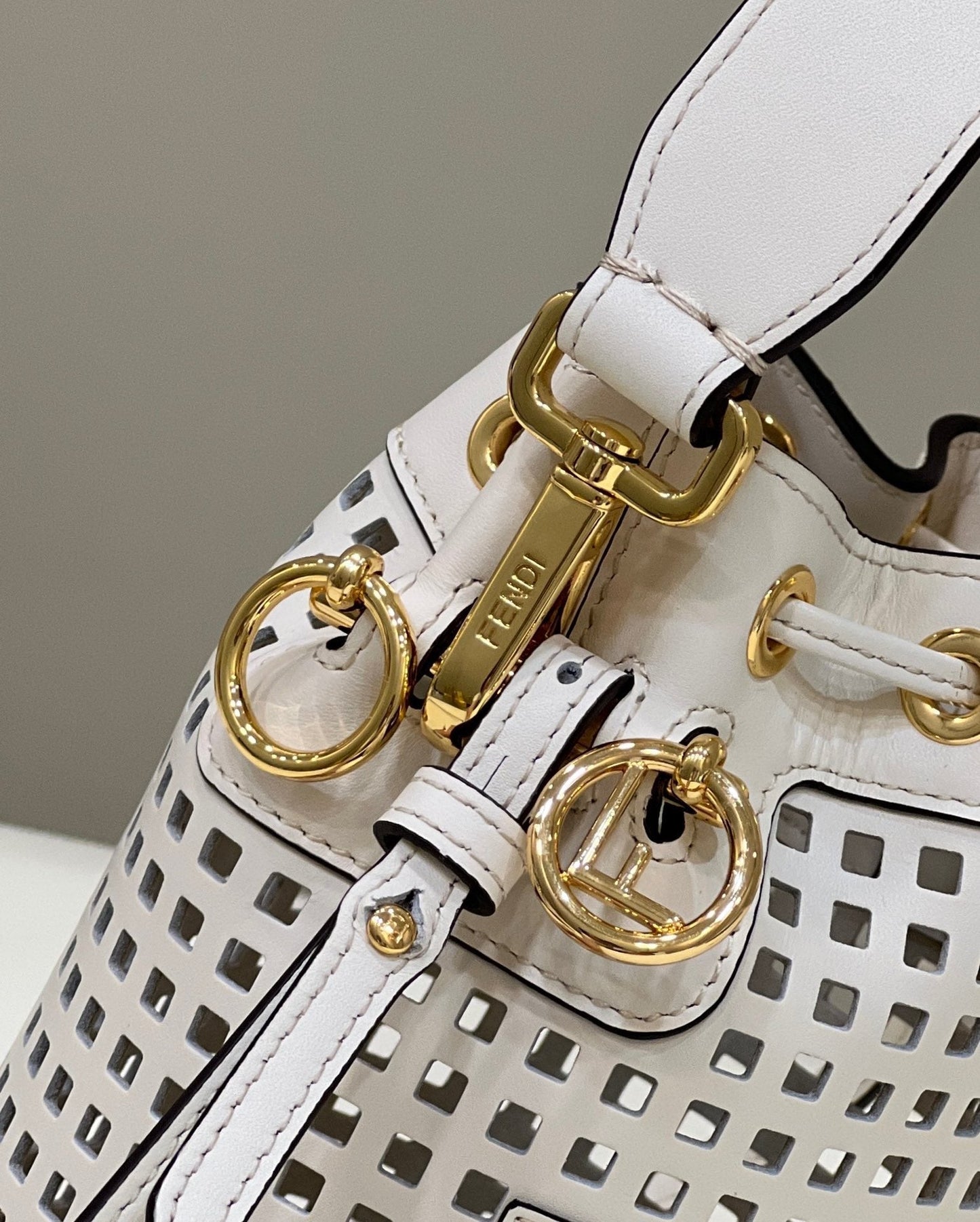 MON TRESOR 19 IN WHITE PERFORATED CALFSKIN mysite