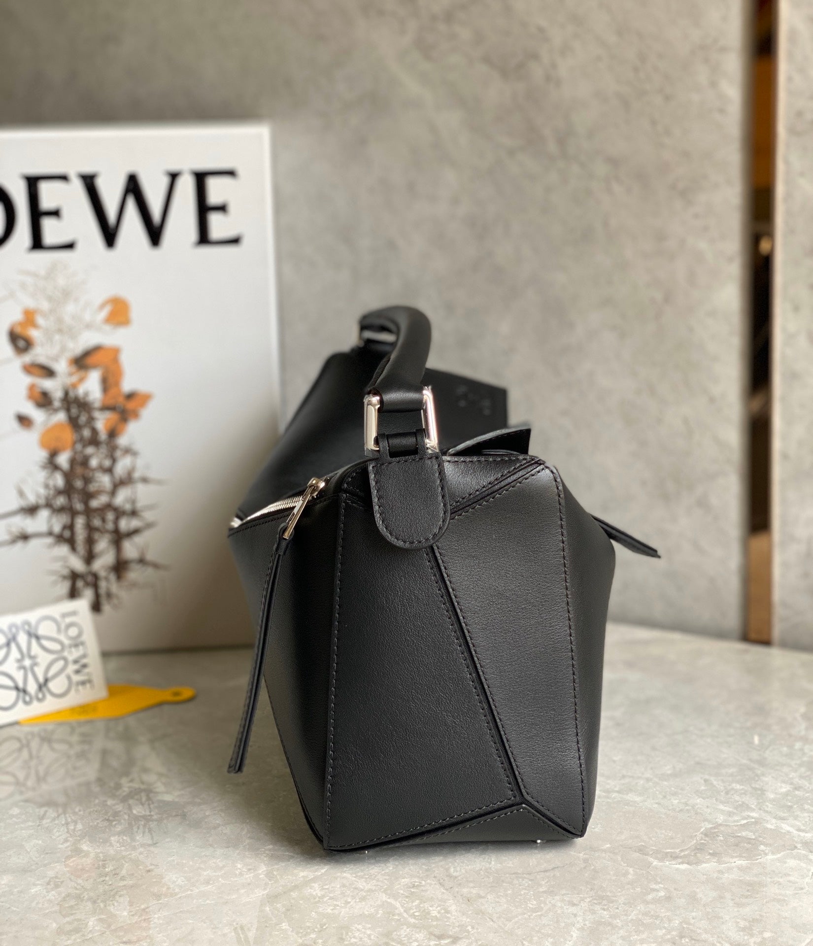 MEDIUM 30 PUZZLE BAG IN BLACK SOFT GRAINED CALFSKIN mysite