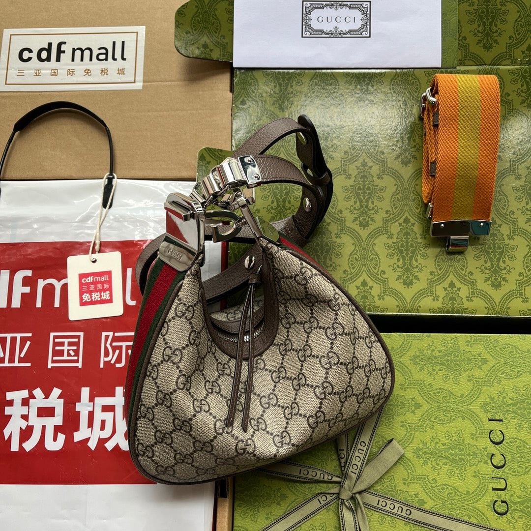 Gucci Attache bag 23 Brown Beige Canvas 239983 mysite